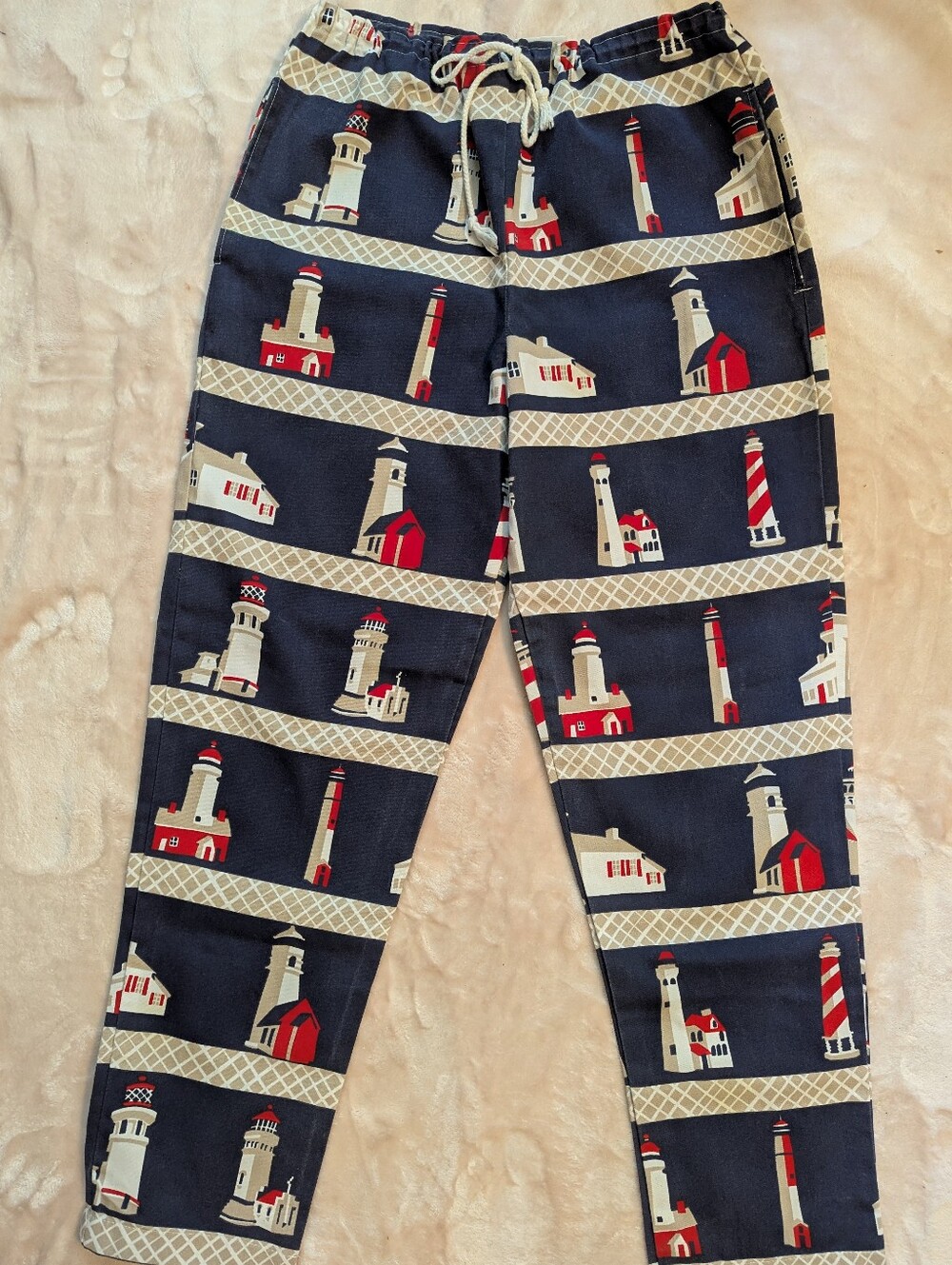 Vintage Michigan Rag Company Unisex Lighthouse Pants Size Medium NWOT